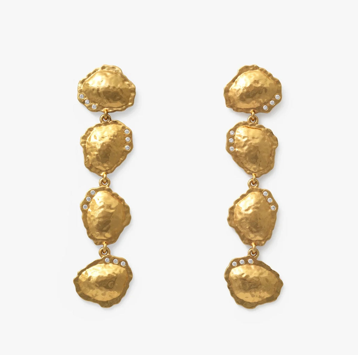 Brackish French Quarter Burr Drop Earrings - Gold
