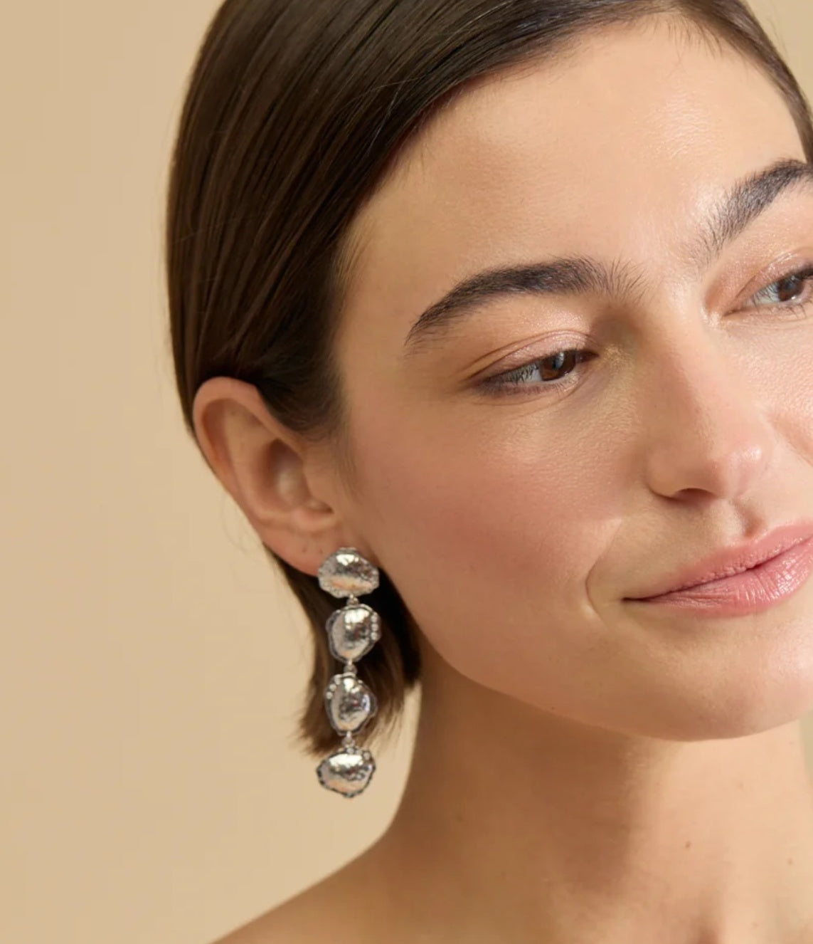 Brackish French Quarter Burr Drop Earrings - Silver