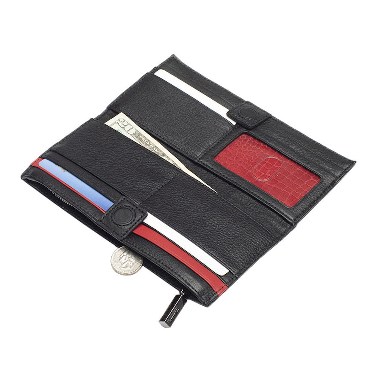 Hammitt 110 North Wallet - Black/Gunmetal