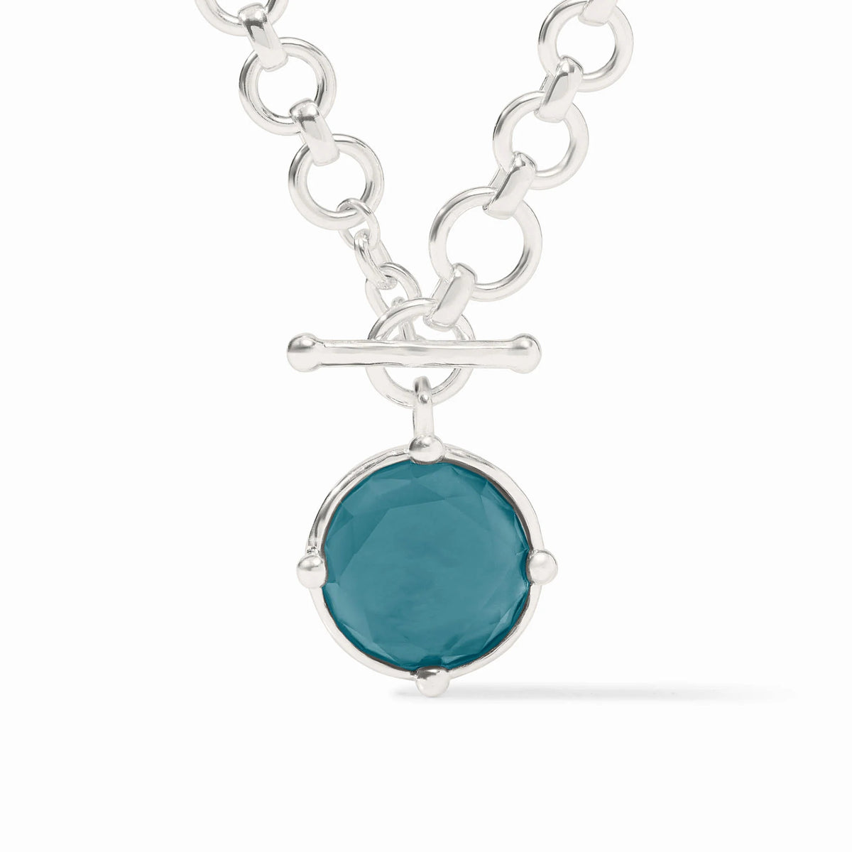Julie Vos Honeybee Demi Necklace - Silver, Iridescent Montana Blue