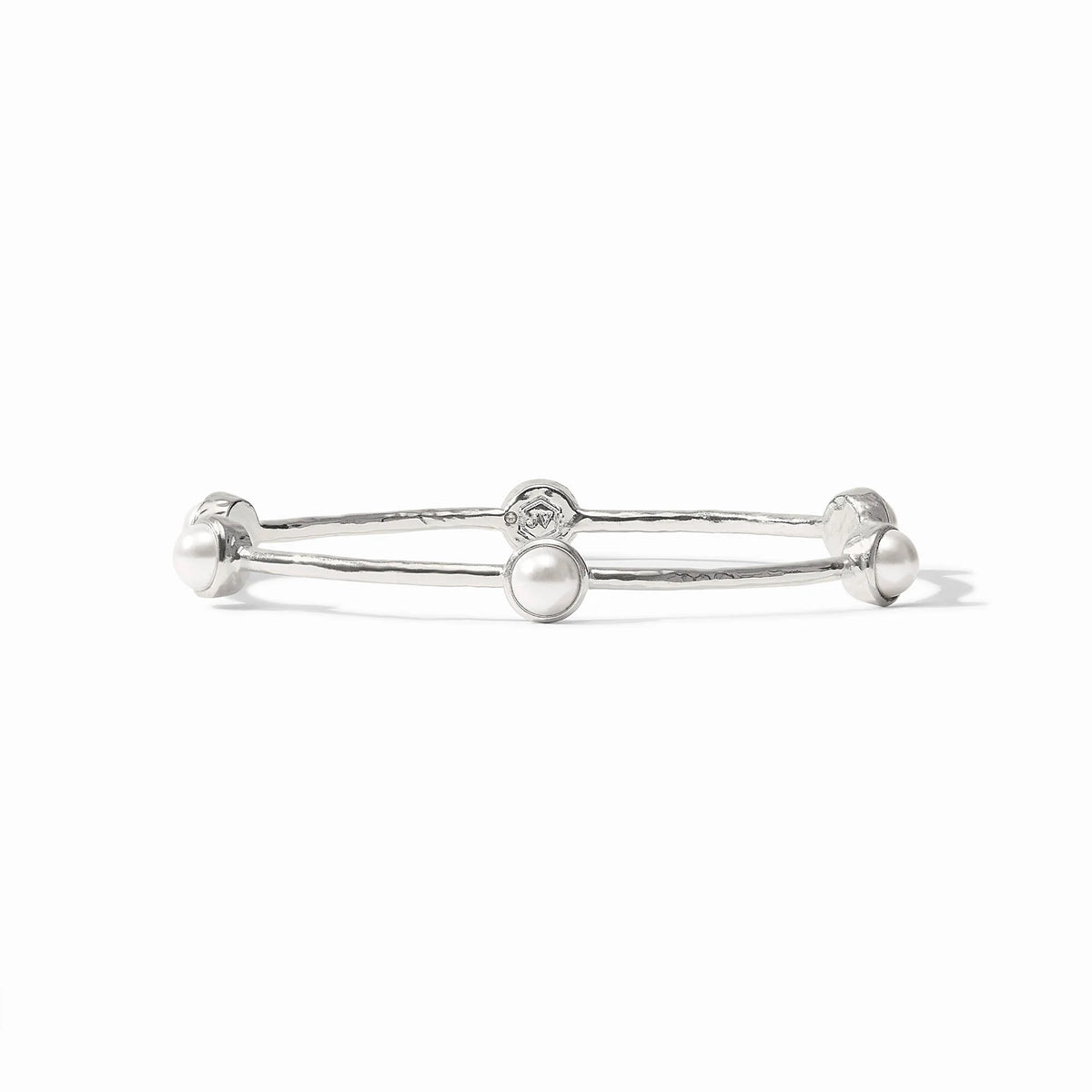 Julie Vos Milano Luxe Bangle - Silver, Pearl (M)