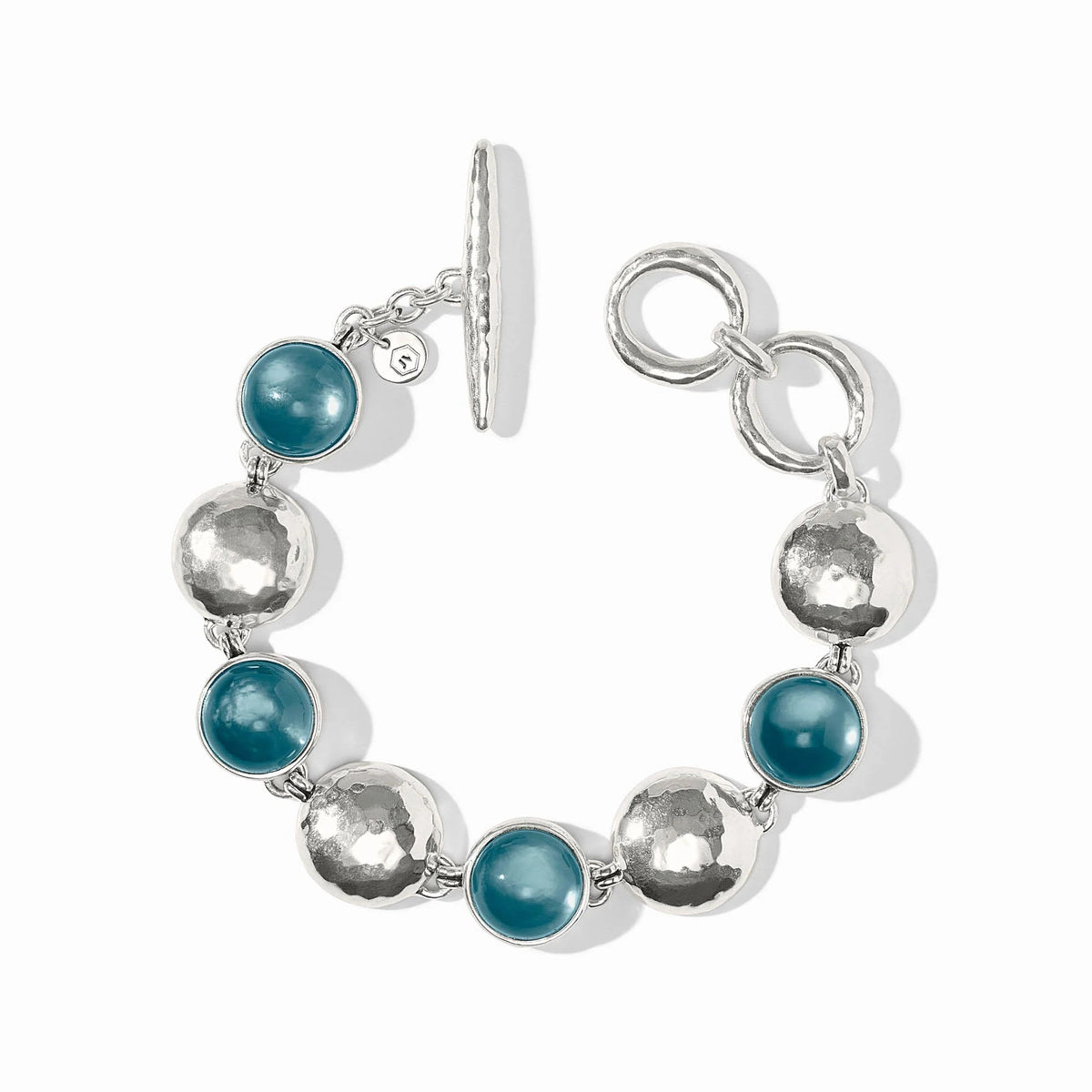 Julie Vos Solara Stone Bracelet - Silver, Iridescent Montana Blue