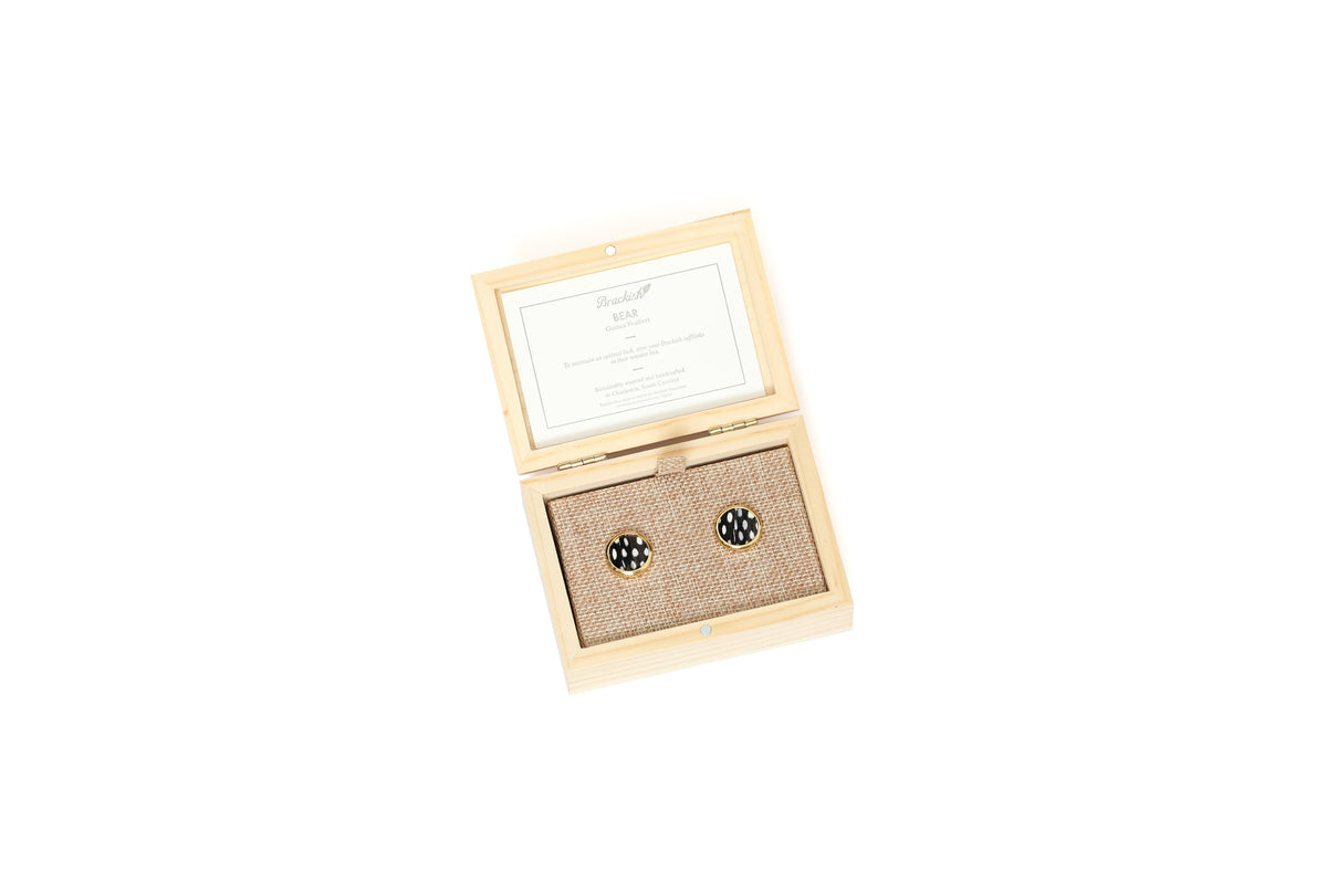 Brackish Bear Cufflinks - Gold