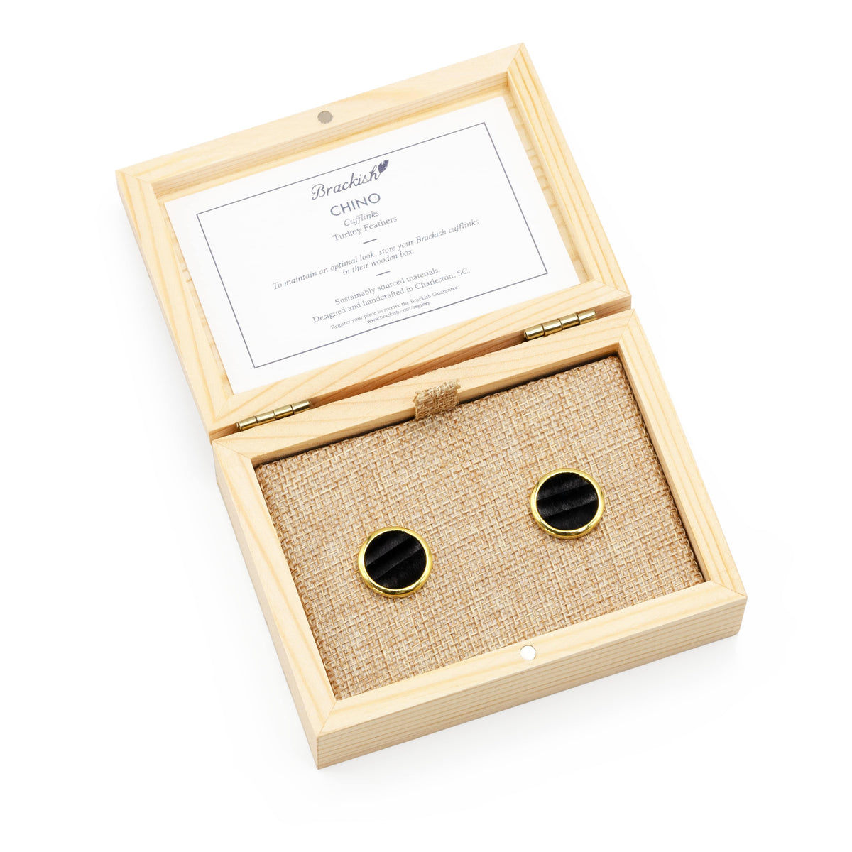 Brackish Chino Cufflinks - Gold