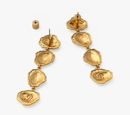 Brackish French Quarter Burr Drop Earrings - Gold