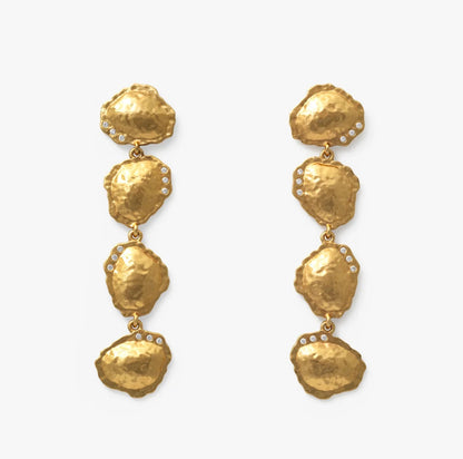 Brackish French Quarter Burr Drop Earrings - Gold