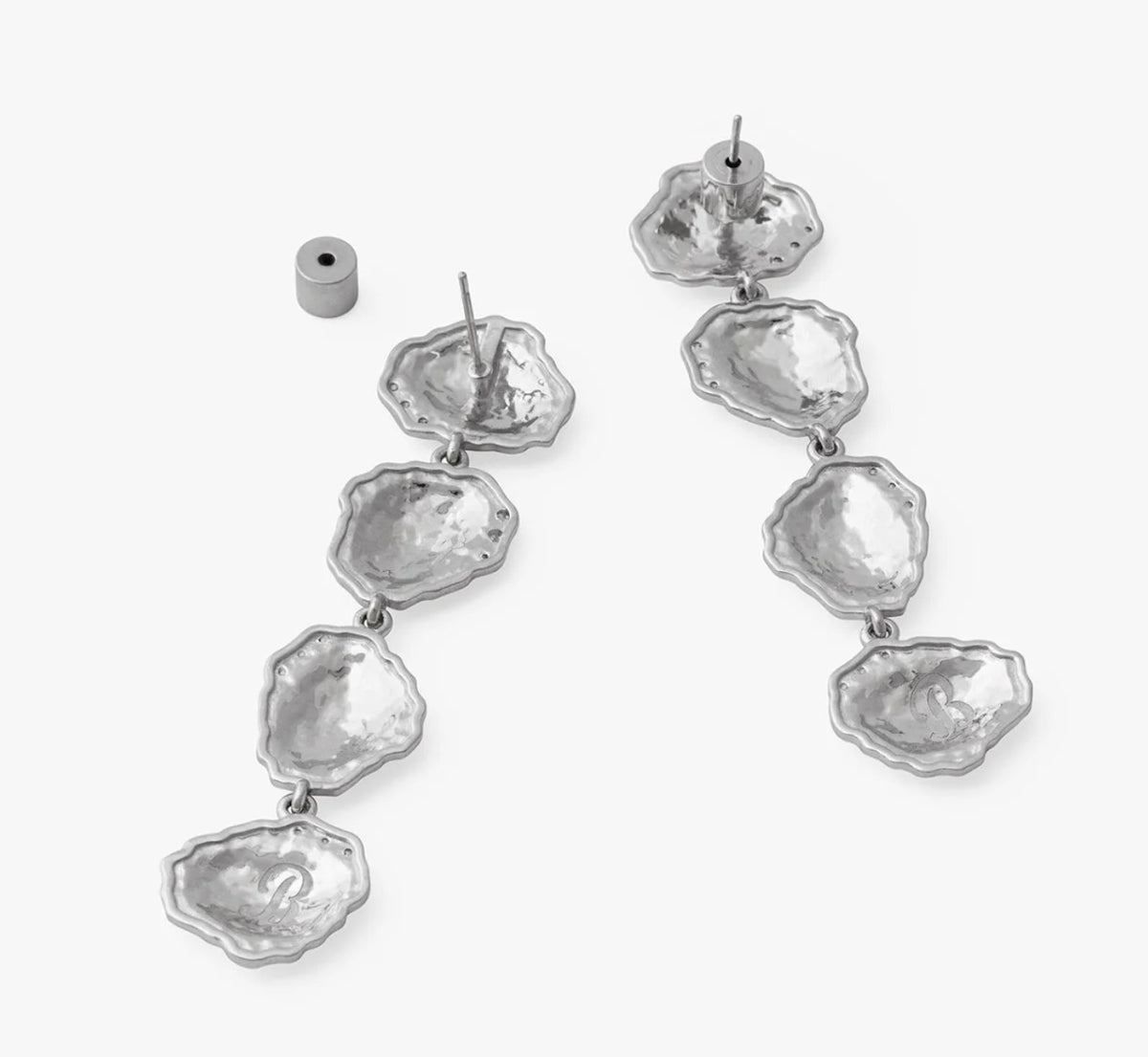 Brackish French Quarter Burr Drop Earrings - Silver