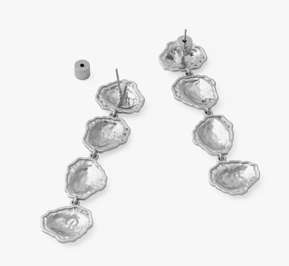 Brackish French Quarter Burr Drop Earrings - Silver