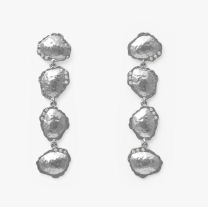 Brackish French Quarter Burr Drop Earrings - Silver