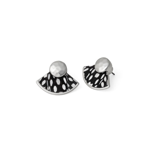 Brackish Hiott Fan Stud Earrings - Silver