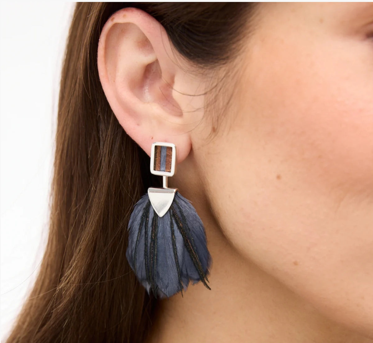 Brackish Savannah Statement Earrings - Silver