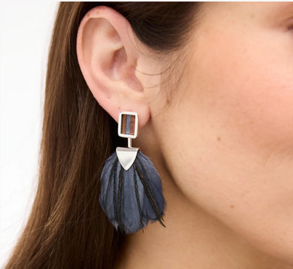 Brackish Savannah Statement Earrings - Silver