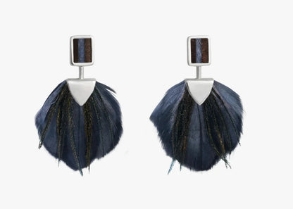 Brackish Savannah Statement Earrings - Silver