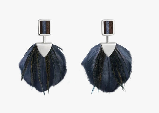 Brackish Savannah Statement Earrings - Silver