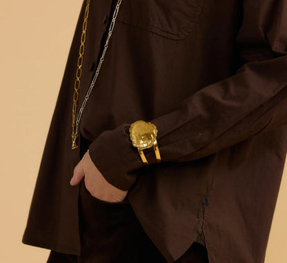 Brackish Wraggborough Gold Plated Cuff