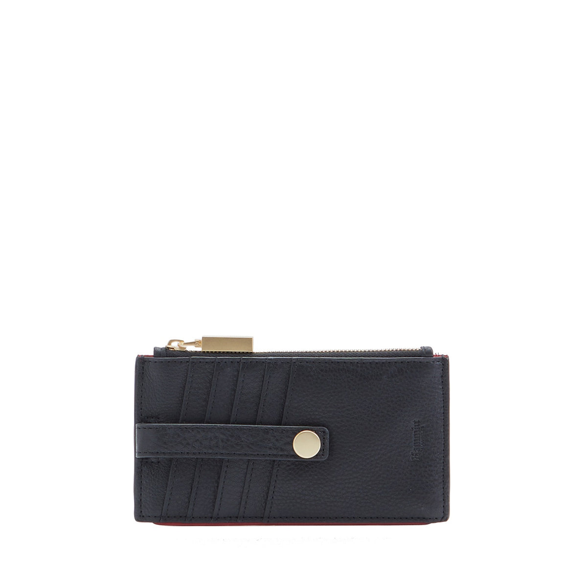 Hammitt 210 West Card Wallet - Black/Brushed Gold