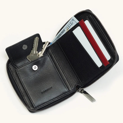Hammitt 5 North wallet open with card slots and key pocket