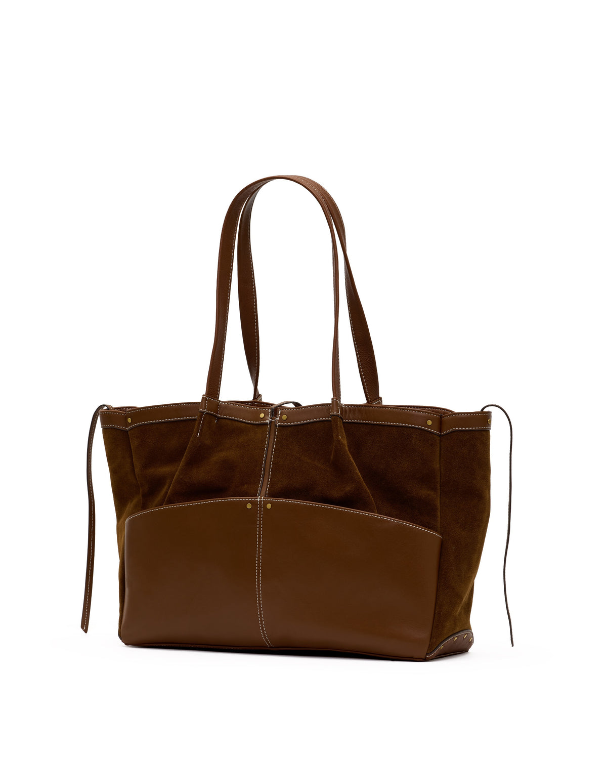 Hammitt Meryl Carryall - Cinnamon Suede/Antique Gold
