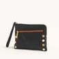 Hammitt Nash Small - Black/Brushed Gold, Red Zip
