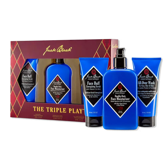 Jack Black The Triple Play gift set with box and products
