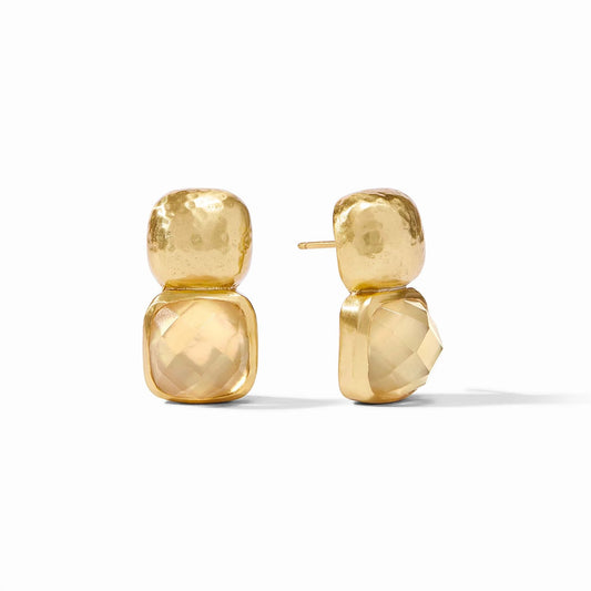 Julie Vos Catalina Earrings - Gold, Iridescent Champagne