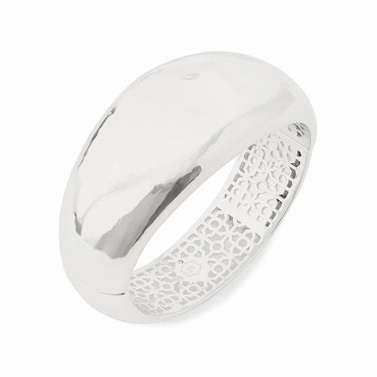 Julie Vos Catalina Statement Hinge Bangle - Silver