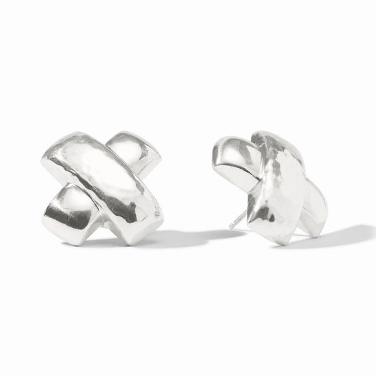 Julie Vos Catalina X Earrings - Silver