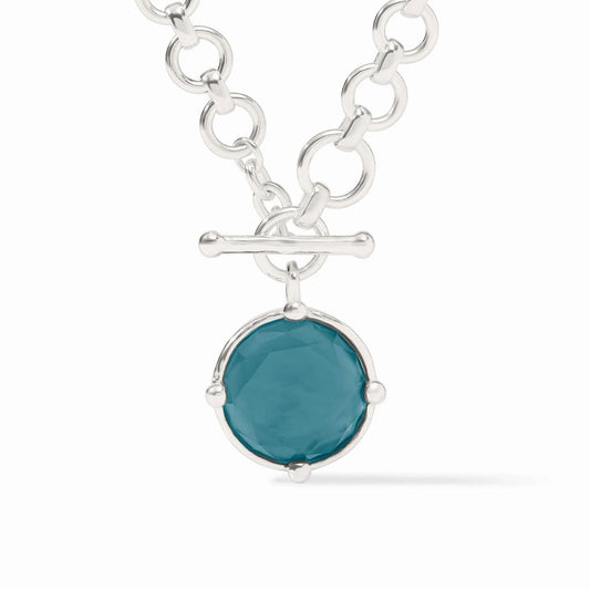 Julie Vos Honeybee Demi Necklace - Silver, Iridescent Montana Blue
