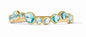 Julie Vos Kaleidoscope Hinge Bangle - Gold, Bahamian Blue