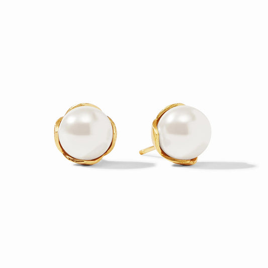 Julie Vos Penelope Pearl Stud - Gold (L)
