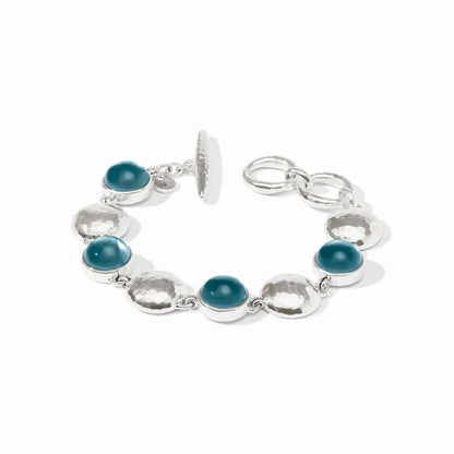 Julie Vos Solara Stone Bracelet - Silver, Iridescent Montana Blue