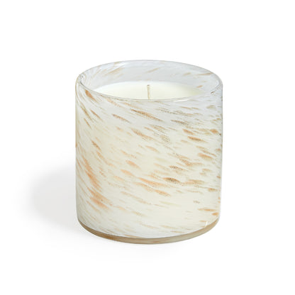LAFCO White Maple Bourbon holiday candle in hand-blown glass