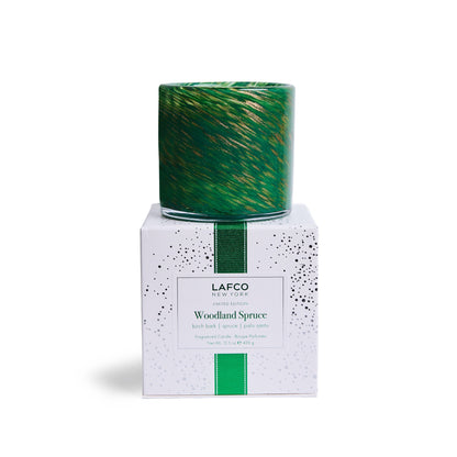 LAFCO Woodland Spruce holiday candle with gift box