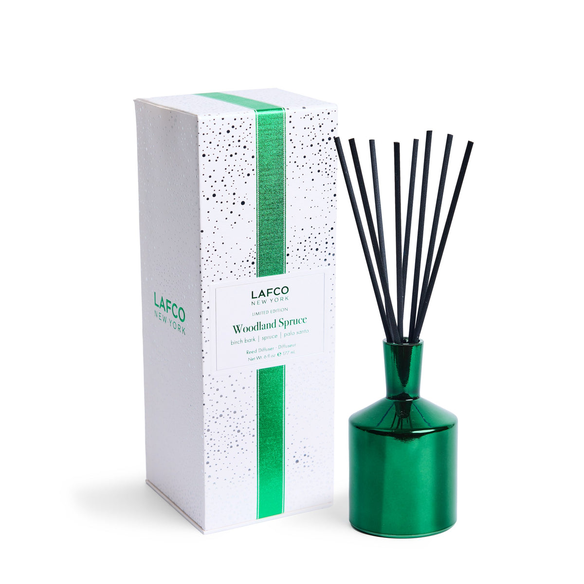 LAFCO Woodland Spruce holiday reed diffuser with gift box