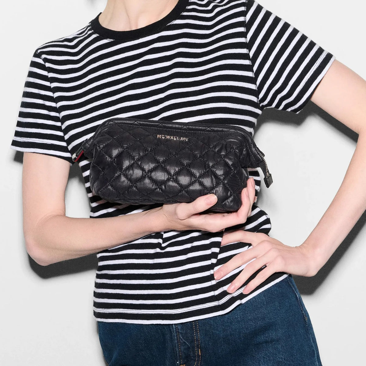 MZ Wallace Crosby Frame Cosmetic, Black
