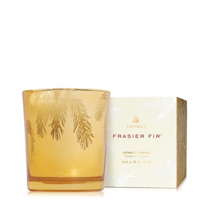 Thymes Frasier Fir Gilded Candle, 13 oz