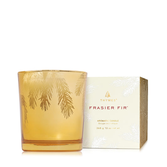 Thymes Frasier Fir Gilded Candle, 13 oz