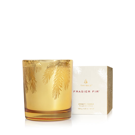 Thymes Frasier Fir Gilded Candle, 6.5 oz