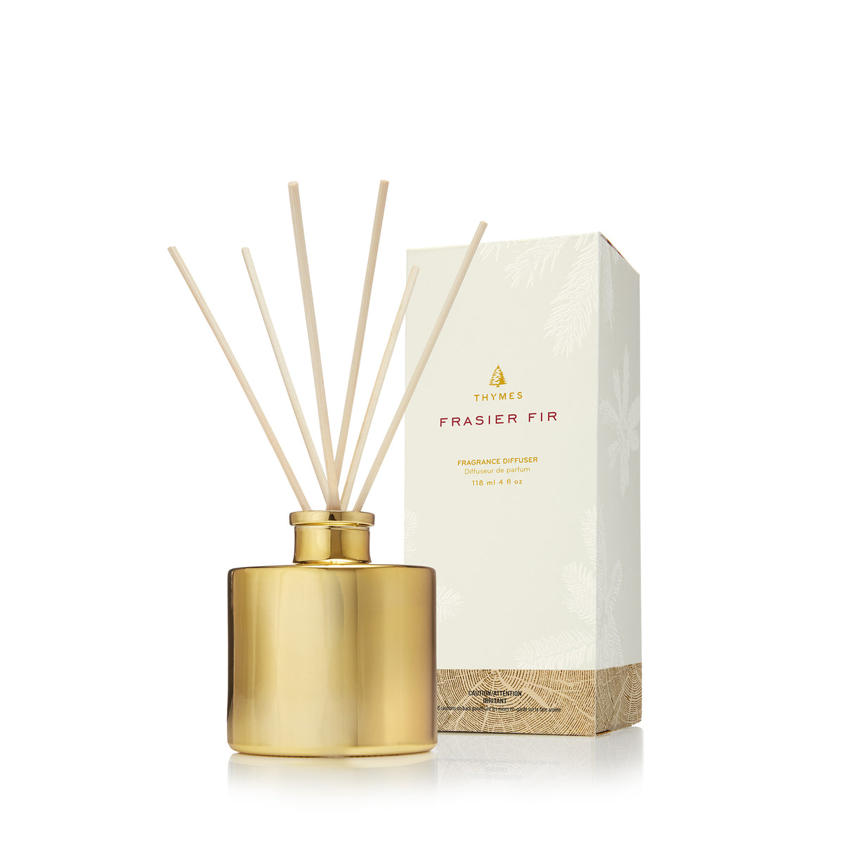 Thymes Frasier Fir Gilded Petite Reed Diffuser